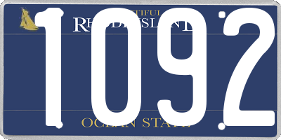RI license plate 1092