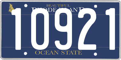 RI license plate 10921