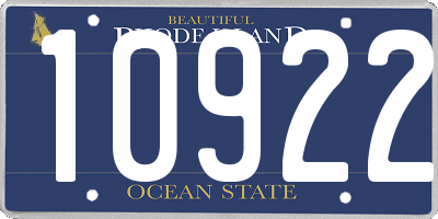 RI license plate 10922