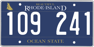 RI license plate 109241