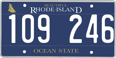 RI license plate 109246