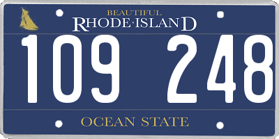 RI license plate 109248