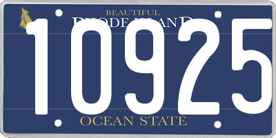RI license plate 10925