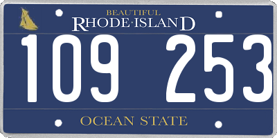 RI license plate 109253