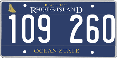 RI license plate 109260