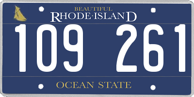 RI license plate 109261