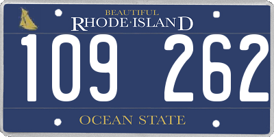 RI license plate 109262