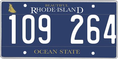 RI license plate 109264