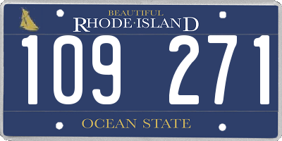 RI license plate 109271