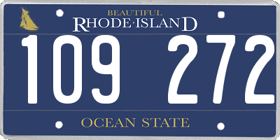 RI license plate 109272