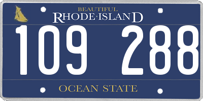RI license plate 109288