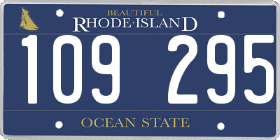 RI license plate 109295