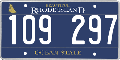 RI license plate 109297