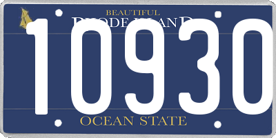 RI license plate 10930