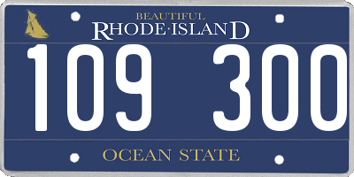 RI license plate 109300