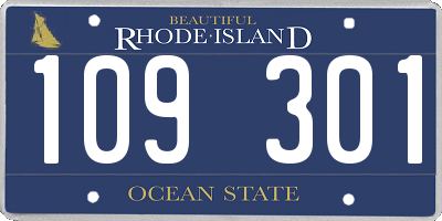 RI license plate 109301