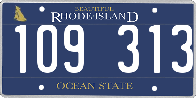 RI license plate 109313