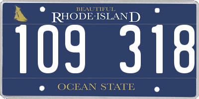 RI license plate 109318
