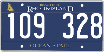 RI license plate 109328