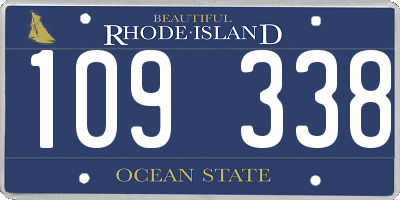 RI license plate 109338