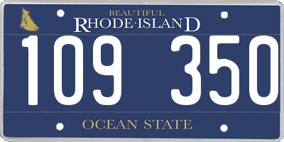 RI license plate 109350