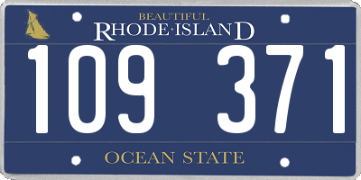 RI license plate 109371