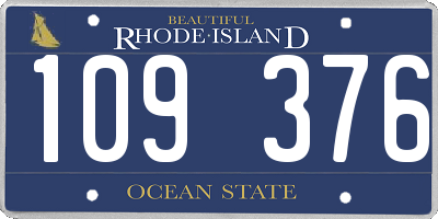 RI license plate 109376
