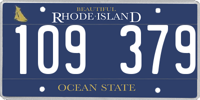 RI license plate 109379
