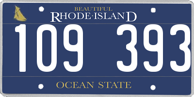 RI license plate 109393