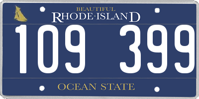 RI license plate 109399