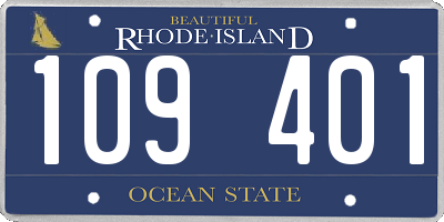 RI license plate 109401