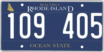 RI license plate 109405
