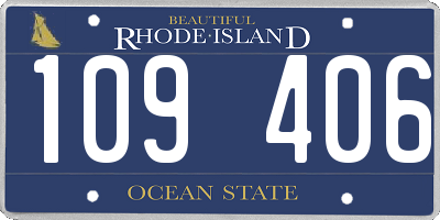 RI license plate 109406