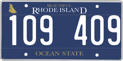 RI license plate 109409