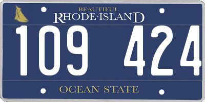 RI license plate 109424
