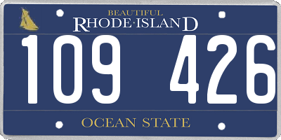 RI license plate 109426