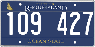 RI license plate 109427