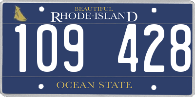 RI license plate 109428