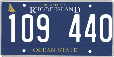 RI license plate 109440