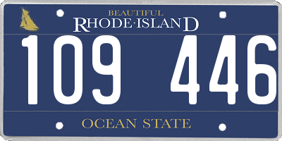 RI license plate 109446