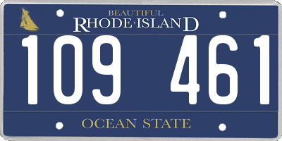 RI license plate 109461