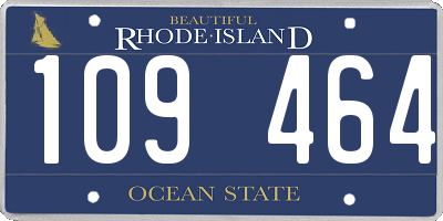 RI license plate 109464