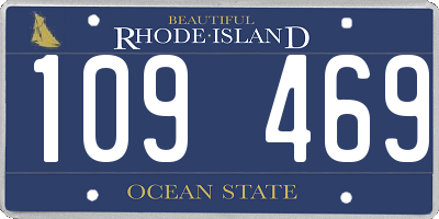 RI license plate 109469