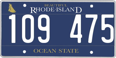 RI license plate 109475