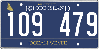 RI license plate 109479