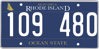 RI license plate 109480