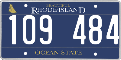 RI license plate 109484