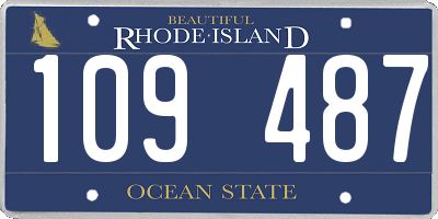 RI license plate 109487