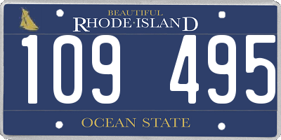 RI license plate 109495