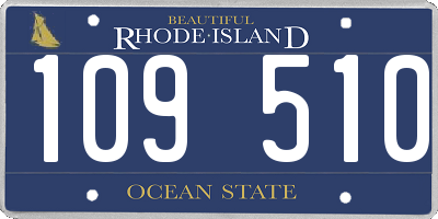 RI license plate 109510